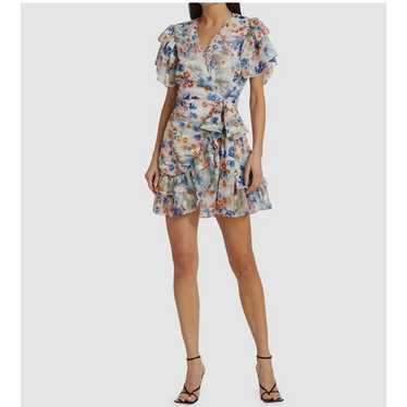 TANYA TAYLOR Bailey wrap floral dress size 4 - image 1
