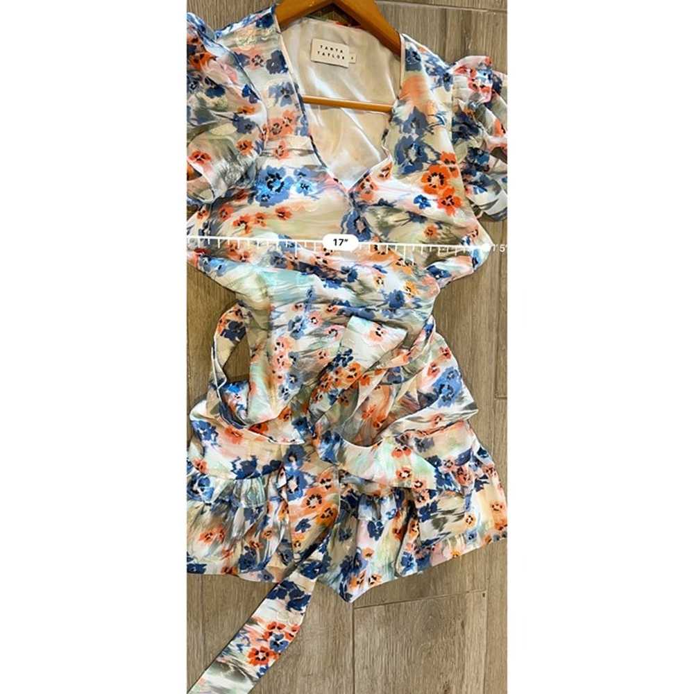TANYA TAYLOR Bailey wrap floral dress size 4 - image 9