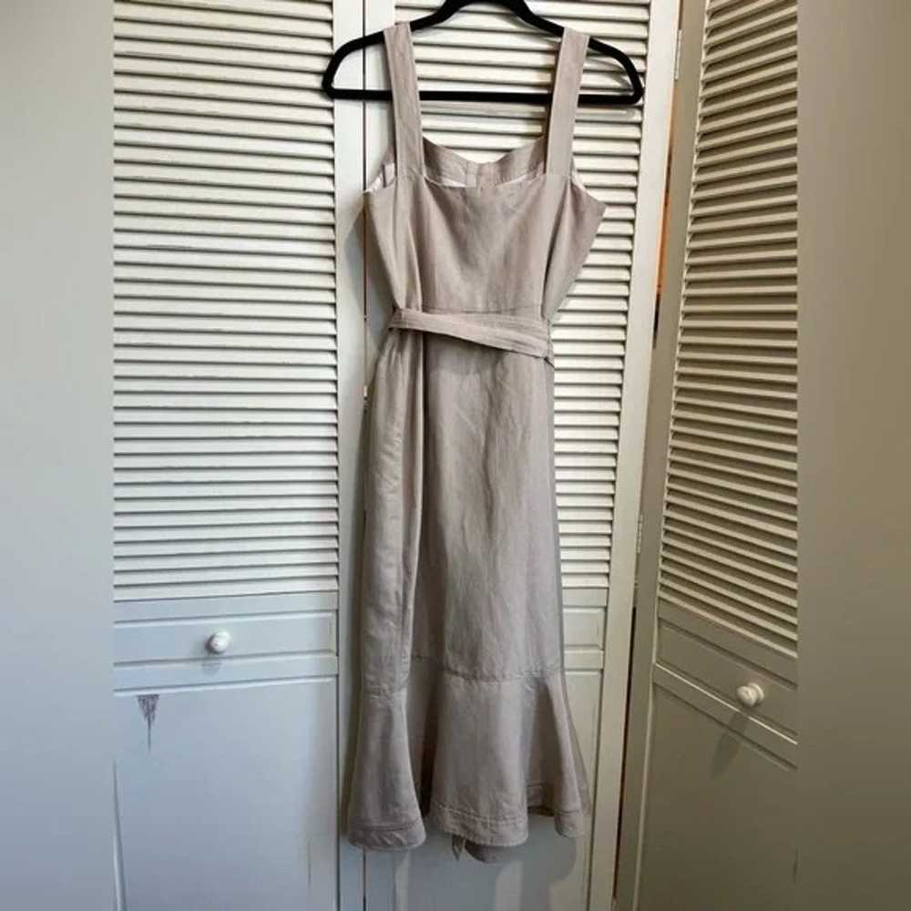Khaki beige color midi dress Size 4 - image 3
