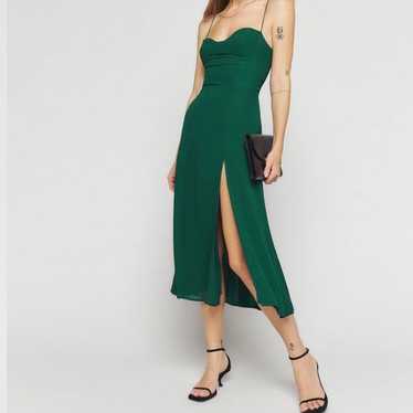 NWOT $248 Reformation Juliette Dress Emerald Sz0