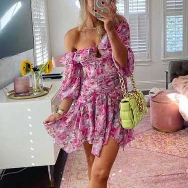 Sofia Mini Dress in Pink For love and lemons - image 1