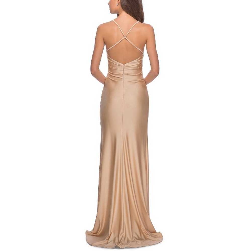 La Femme 28206 Cross Back Jersey Slit Trumpet Gow… - image 10