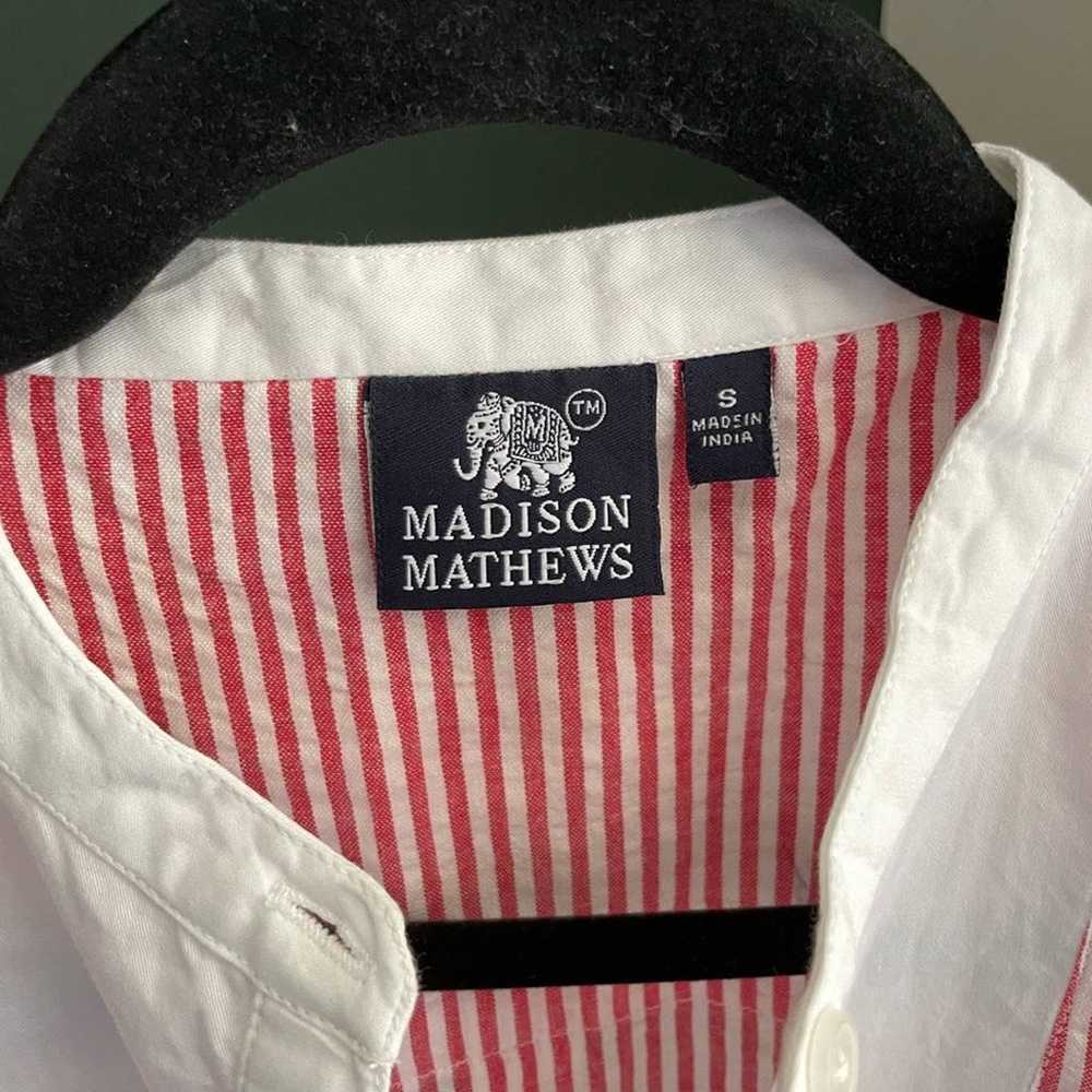 Madison Mathews Emily Midi Dress Red Seersucker S… - image 3