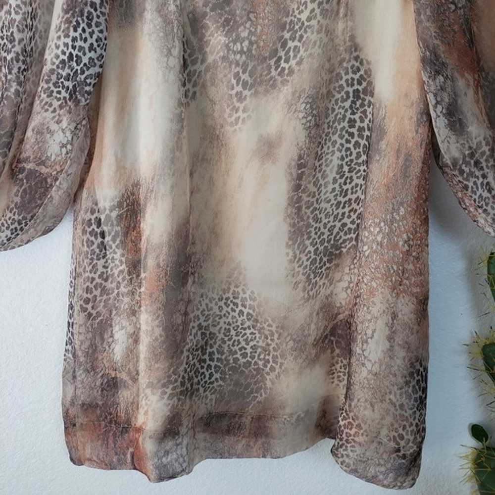 Miu Miu Animal Print Silk/Cotton Mini Dress size … - image 6