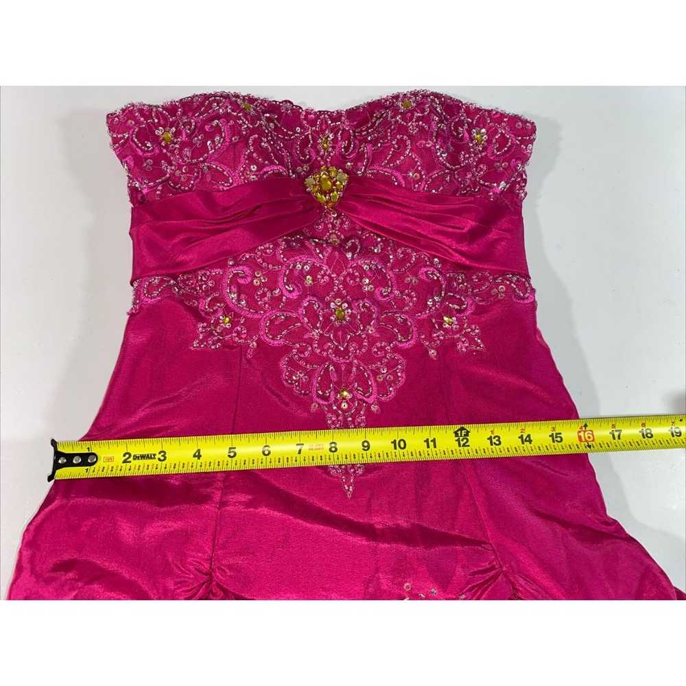 Flirt Maggie Sottero Prom Dress Women 6 Pink Quin… - image 10