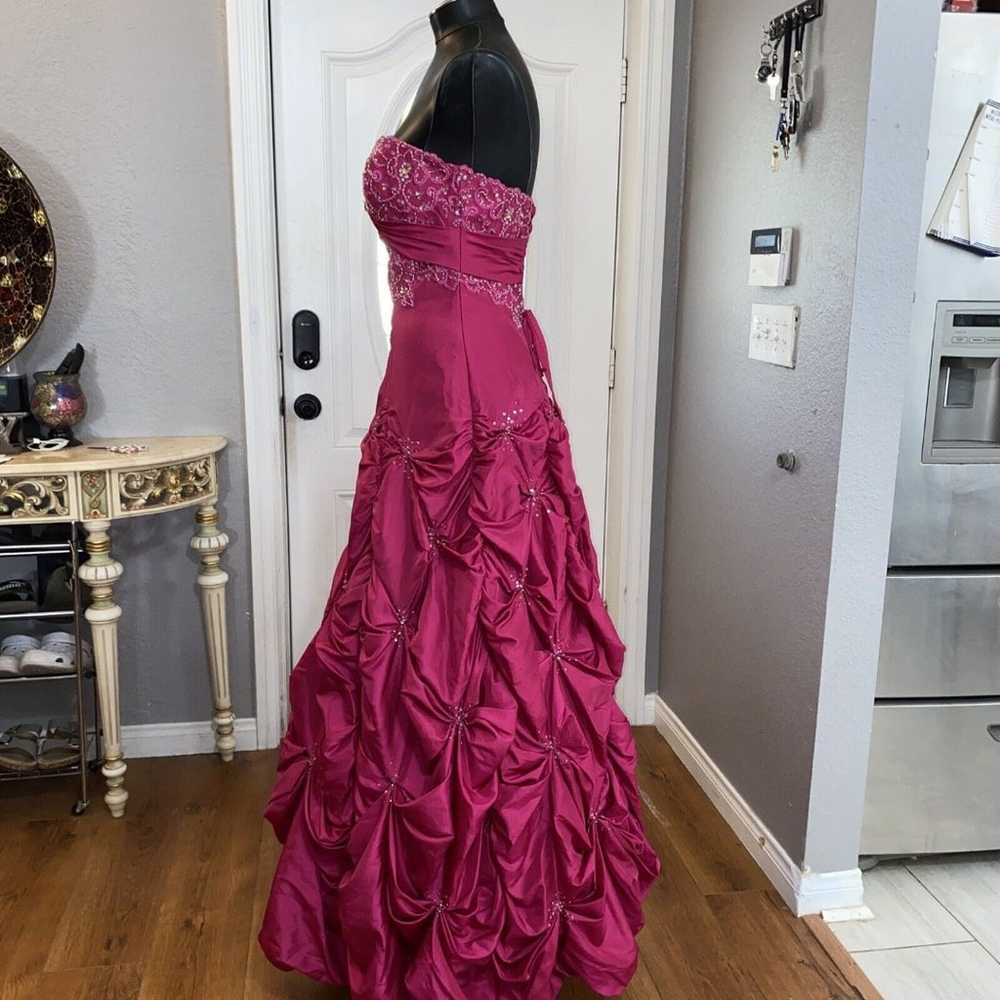 Flirt Maggie Sottero Prom Dress Women 6 Pink Quin… - image 12