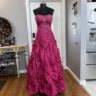 Flirt Maggie Sottero Prom Dress Women 6 Pink Quin… - image 1