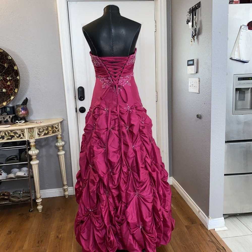 Flirt Maggie Sottero Prom Dress Women 6 Pink Quin… - image 2