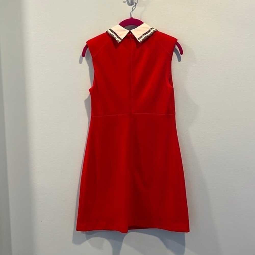 Maje “Rangat” Red Peter Pan collar dress 1/S - image 6
