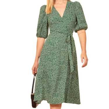 Saltwater Luxe Green Tahoe Floral Wrap Dress