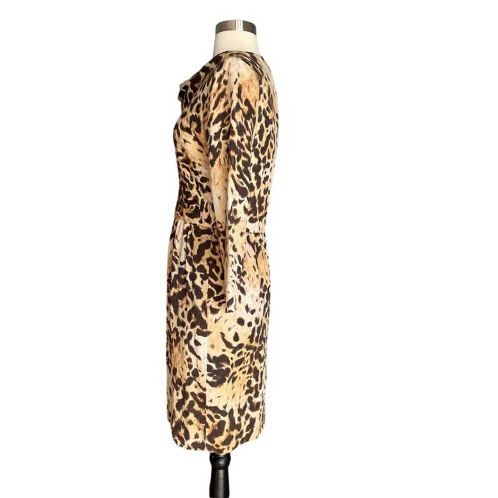 Bill Blass Vintage Silk Leopard Animal Print Dres… - image 3