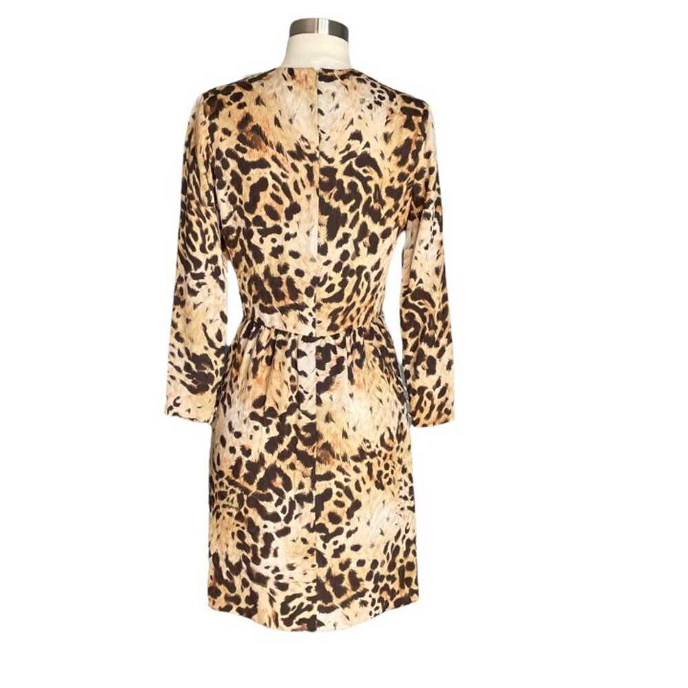 Bill Blass Vintage Silk Leopard Animal Print Dres… - image 4