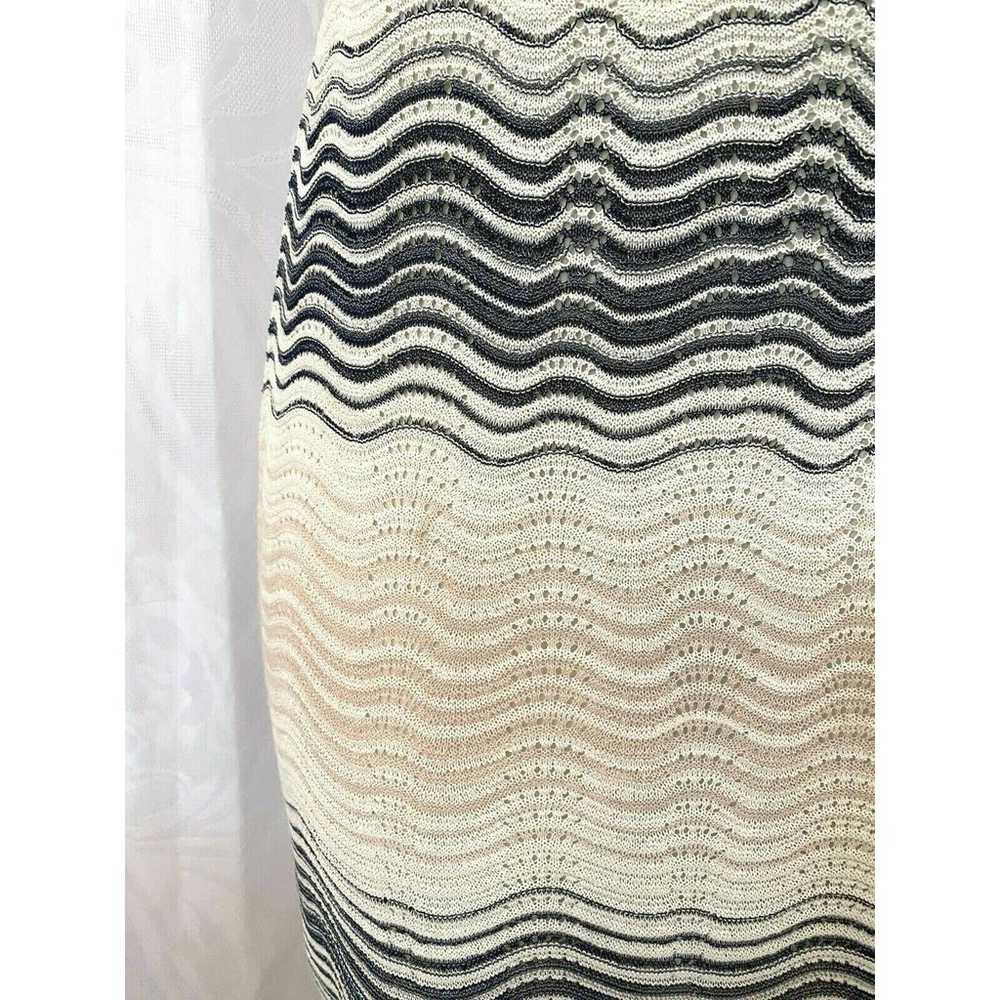 M Missoni Knit Sheath Dress Cream Black Tan Short… - image 5