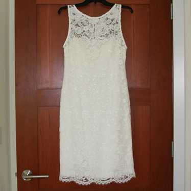 Women's Adrianna Papell Sleeveless White Lace She… - image 1