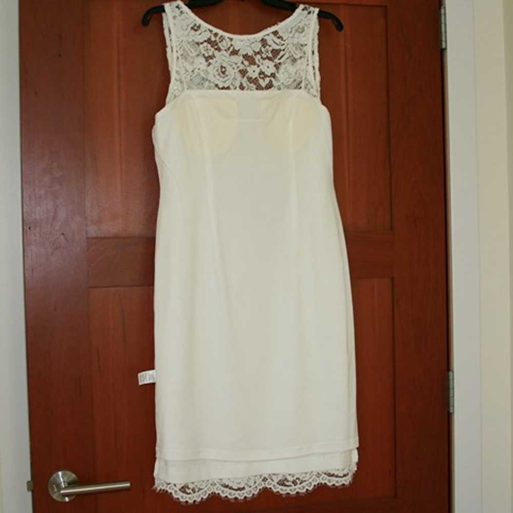 Women's Adrianna Papell Sleeveless White Lace She… - image 3