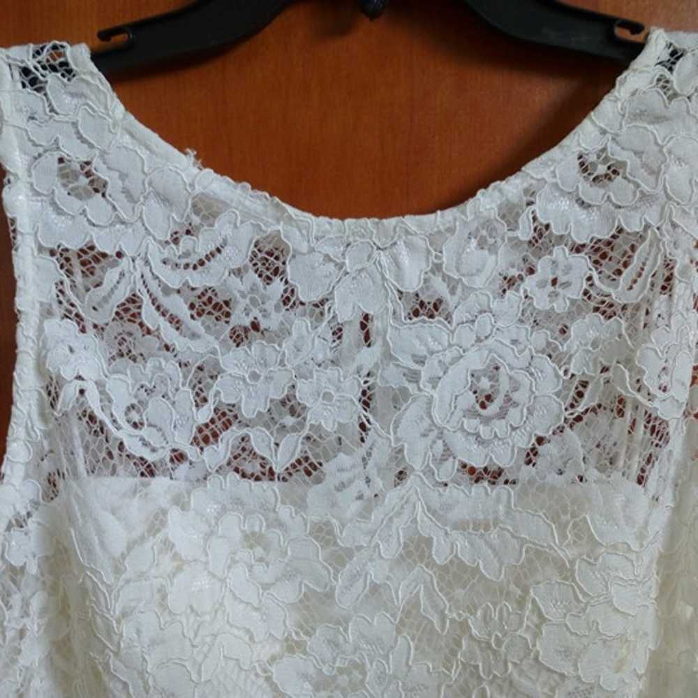 Women's Adrianna Papell Sleeveless White Lace She… - image 5