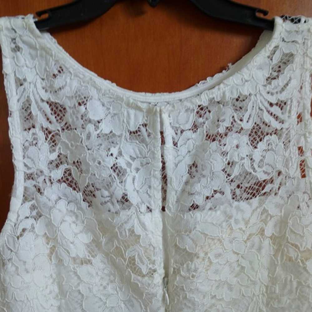 Women's Adrianna Papell Sleeveless White Lace She… - image 6