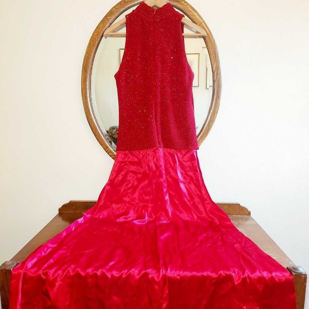 Vintage Jeffrey & Dora Red Metallic Gown - image 10