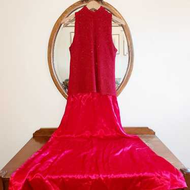 Vintage Jeffrey & Dora Red Metallic Gown - image 1