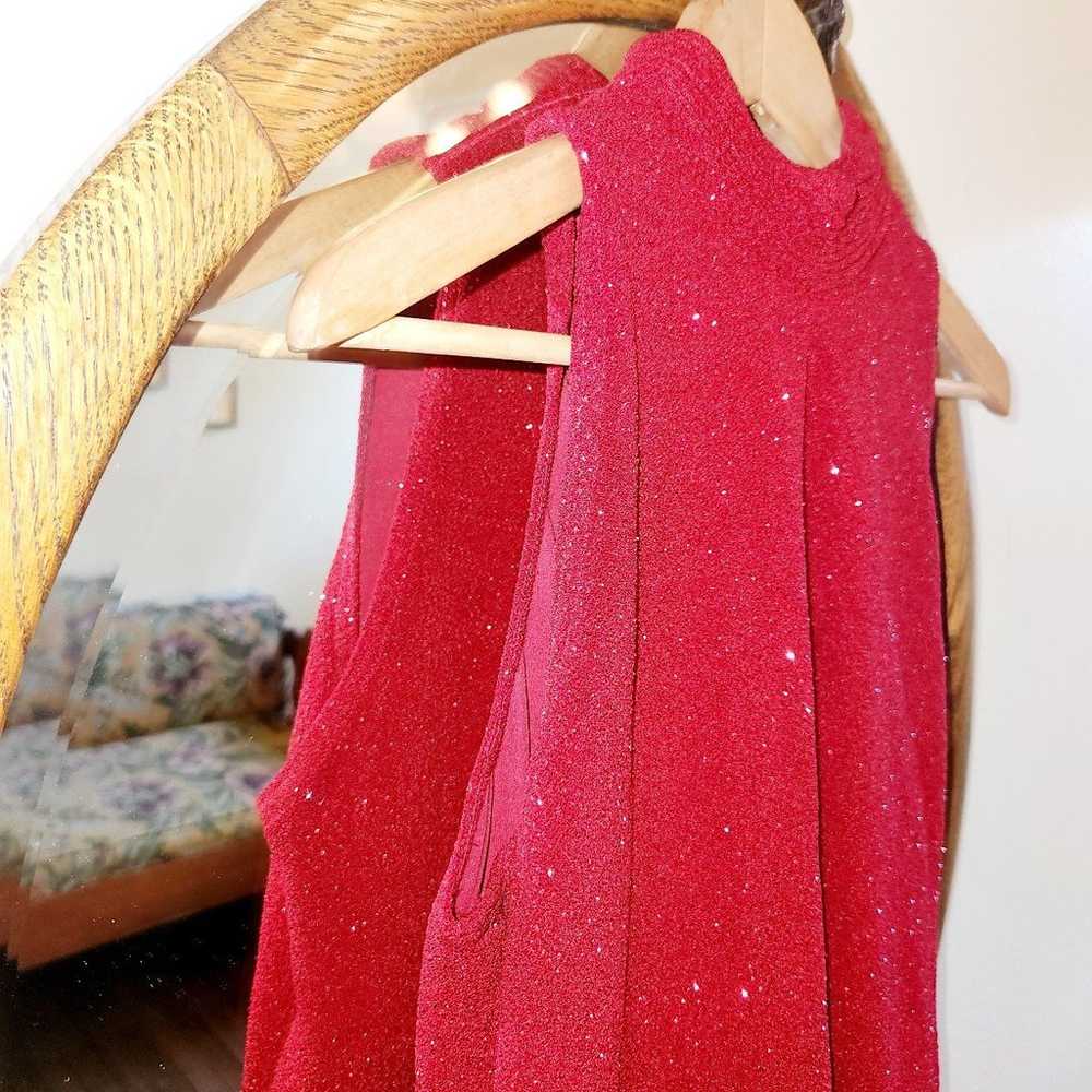 Vintage Jeffrey & Dora Red Metallic Gown - image 3