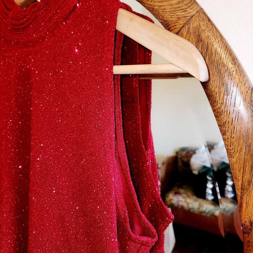 Vintage Jeffrey & Dora Red Metallic Gown - image 5