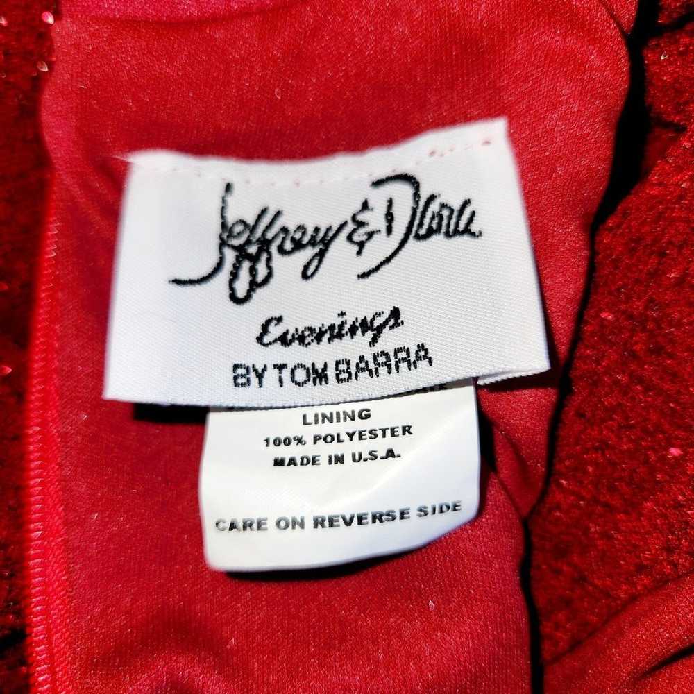 Vintage Jeffrey & Dora Red Metallic Gown - image 8