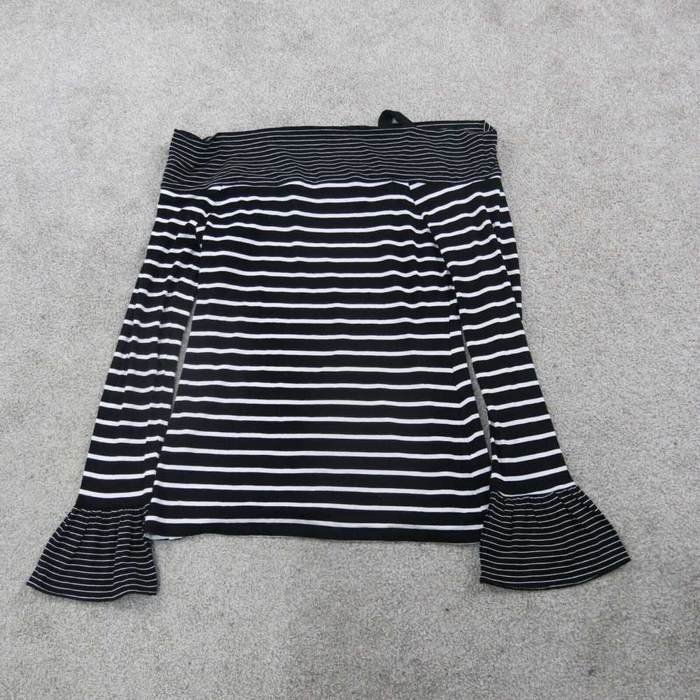 WHBM Women Striped Off The Shoulder Bell Sleeve B… - image 1