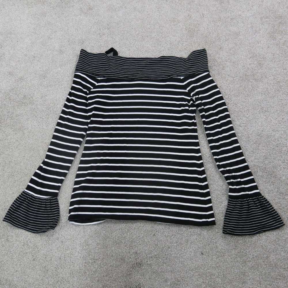 WHBM Women Striped Off The Shoulder Bell Sleeve B… - image 2