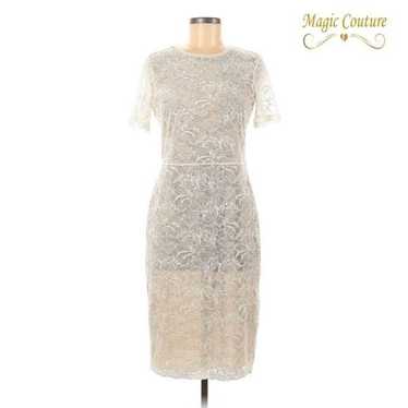 Raquel Allegra White Lace Midi Dress - image 1