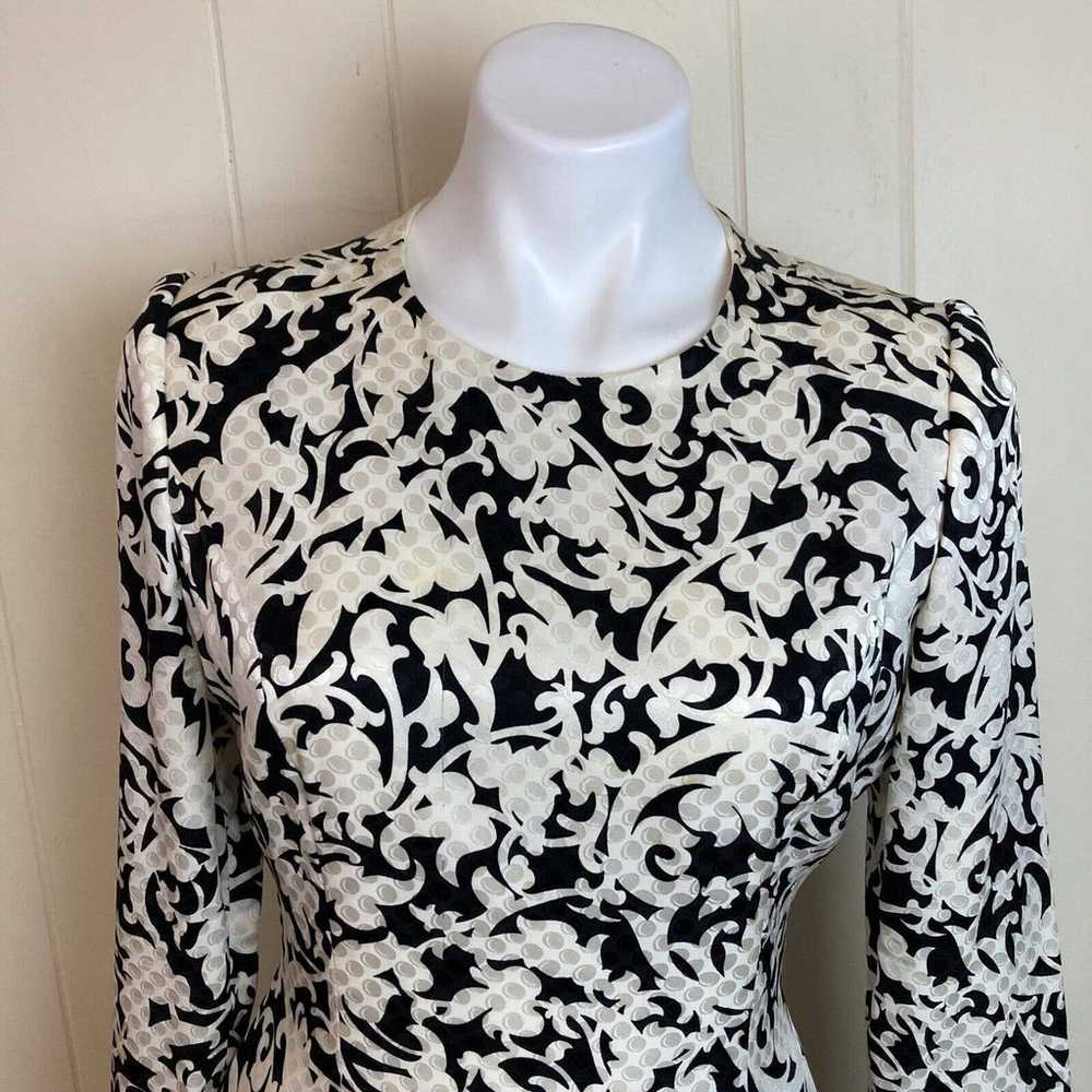 Vintage Carolina Herrera Tiered Silk Dress Medium… - image 2