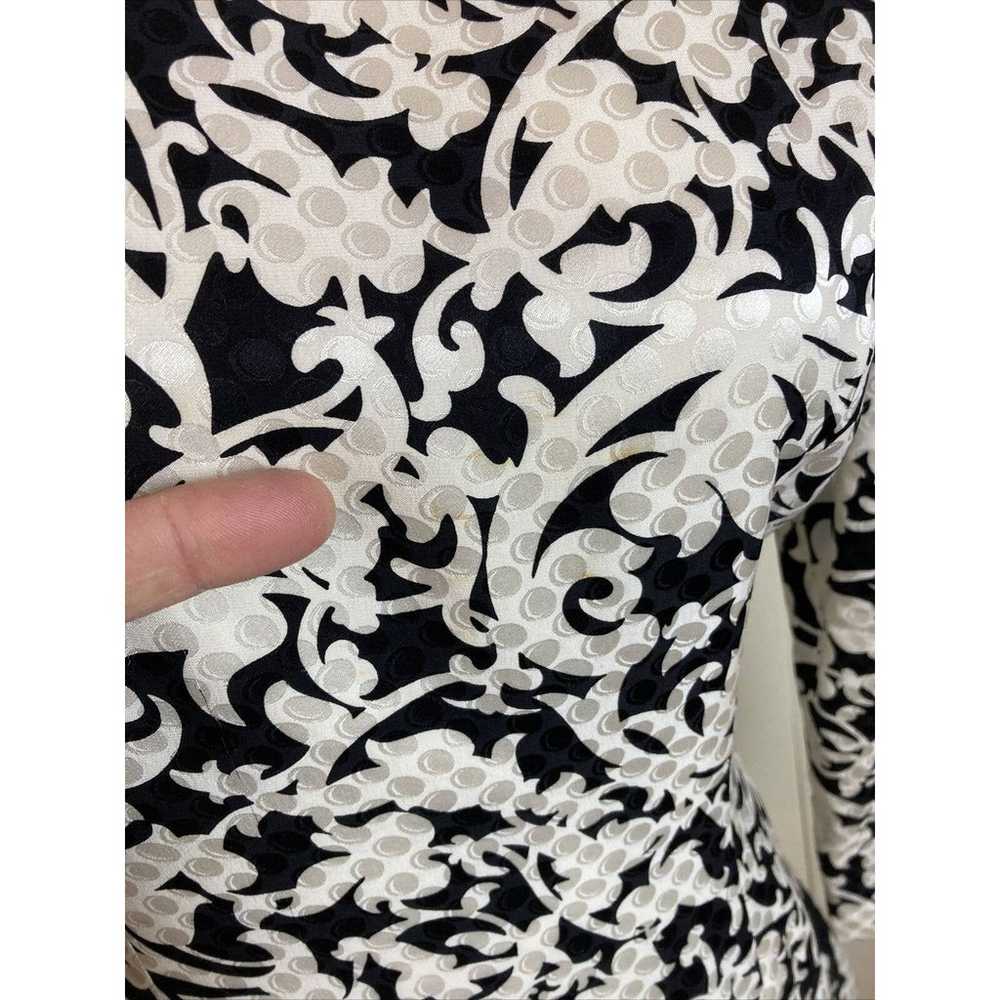 Vintage Carolina Herrera Tiered Silk Dress Medium… - image 9