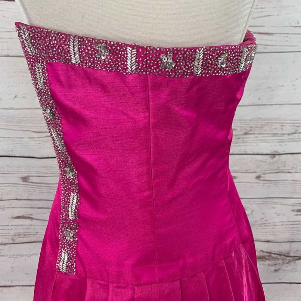 Bella Formals pink beaded strapless - image 12