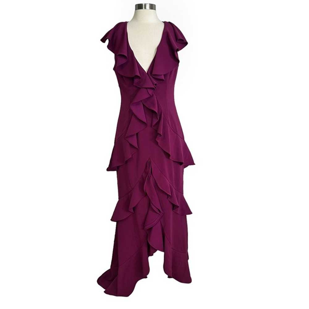 Jay Godfrey SIZE 10 Plum Purple June Maxi Ruffle … - image 2