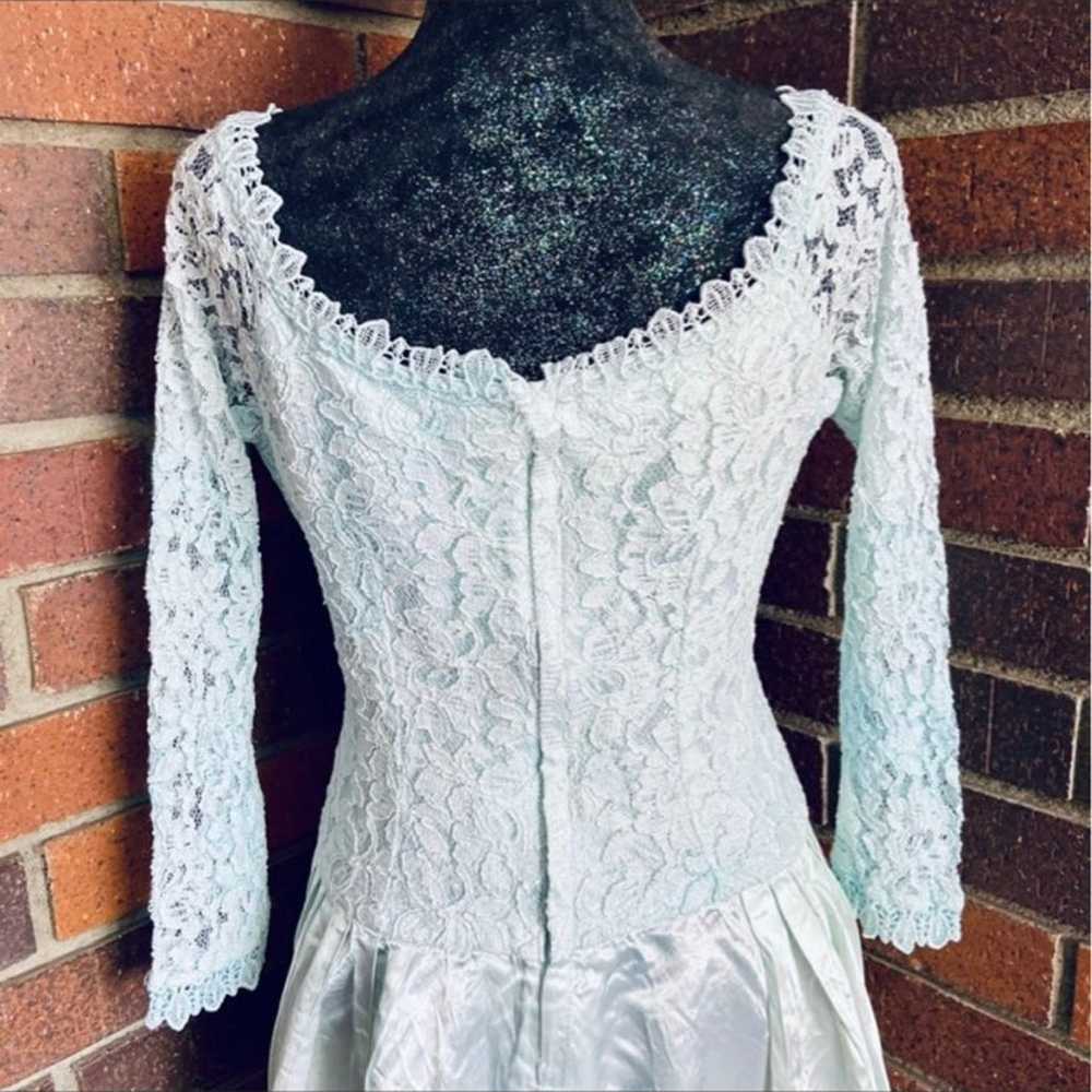 Vintage Wedding Dress Dip Dyed in Shades - image 11