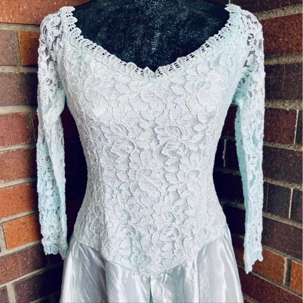 Vintage Wedding Dress Dip Dyed in Shades - image 5