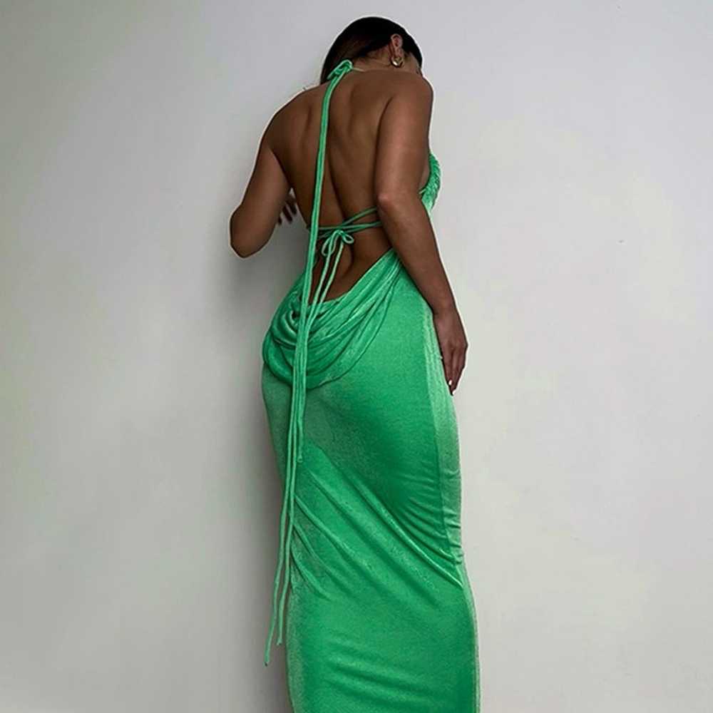Women's Green Dress-99663 - image 3