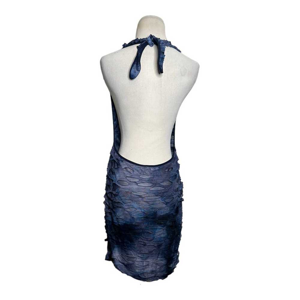 Sublime Havoc Blue Distressed Backless Dress size… - image 3