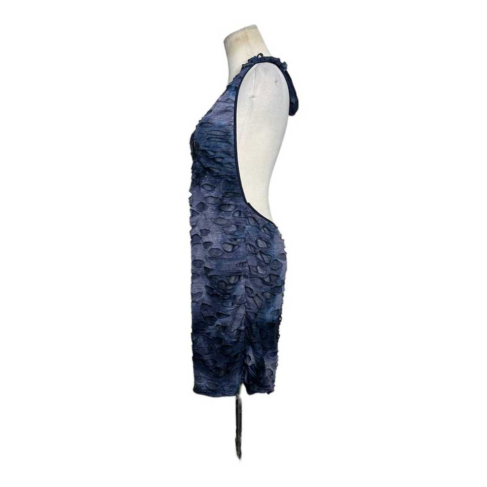 Sublime Havoc Blue Distressed Backless Dress size… - image 4