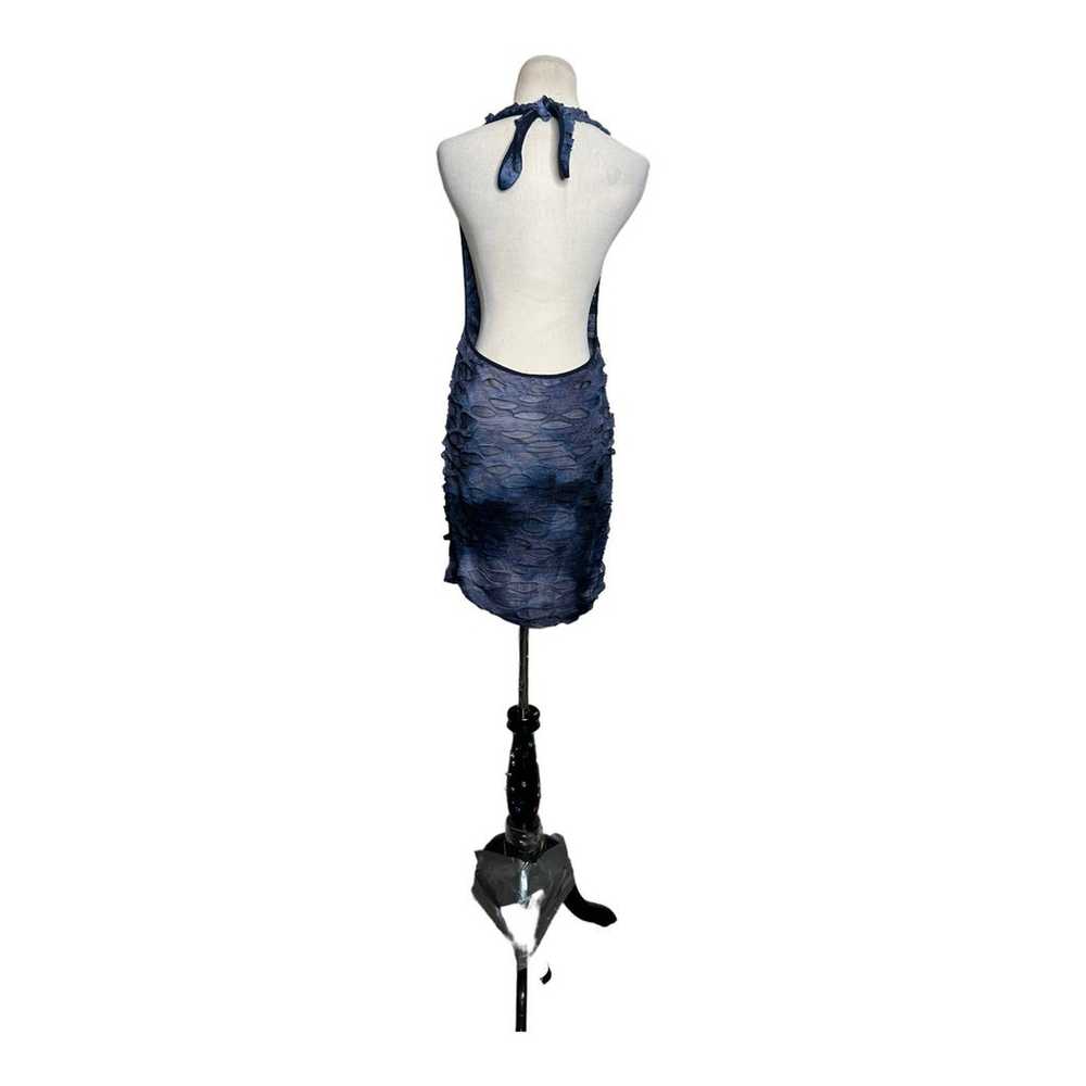 Sublime Havoc Blue Distressed Backless Dress size… - image 7