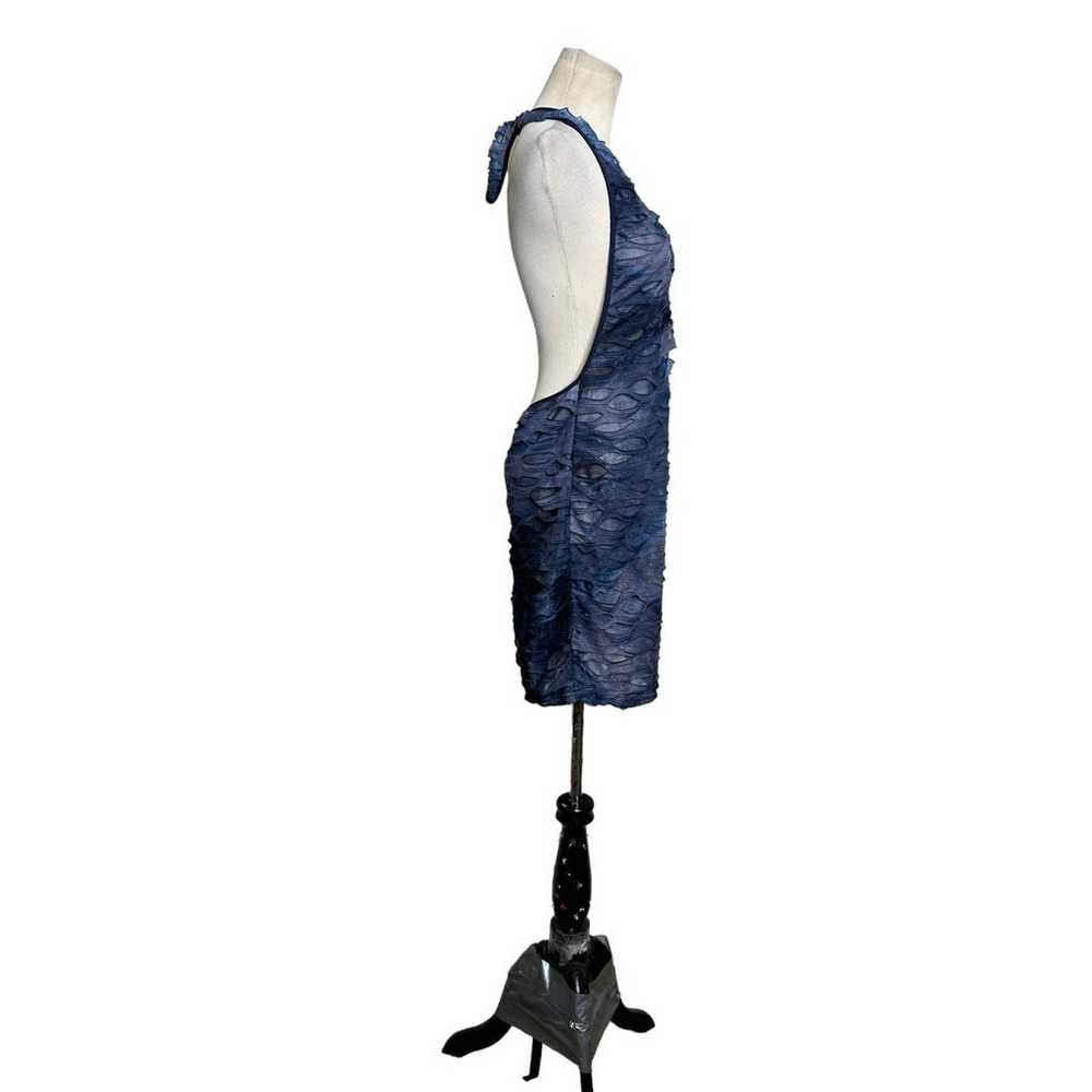 Sublime Havoc Blue Distressed Backless Dress size… - image 8