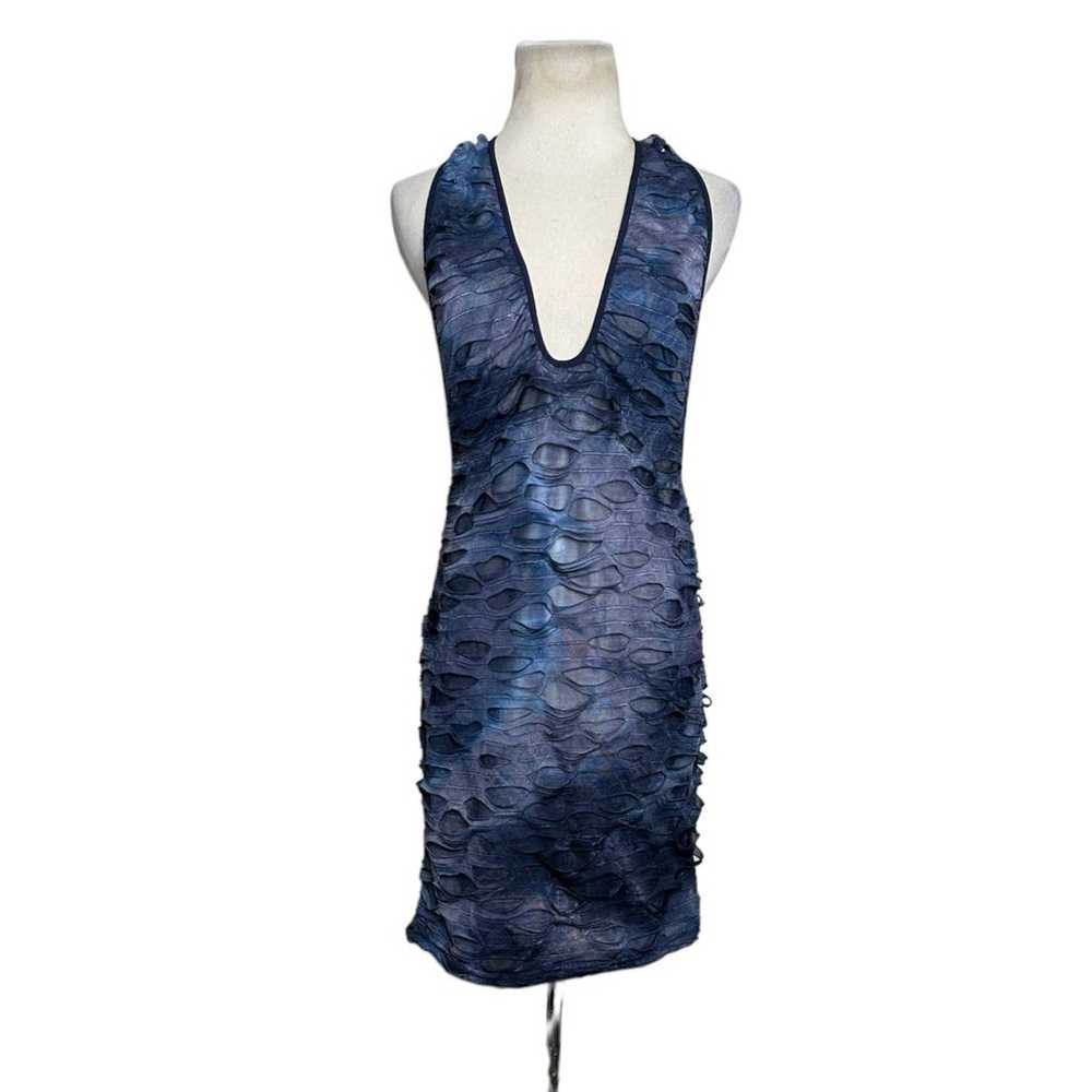 Sublime Havoc Blue Distressed Backless Dress size… - image 9