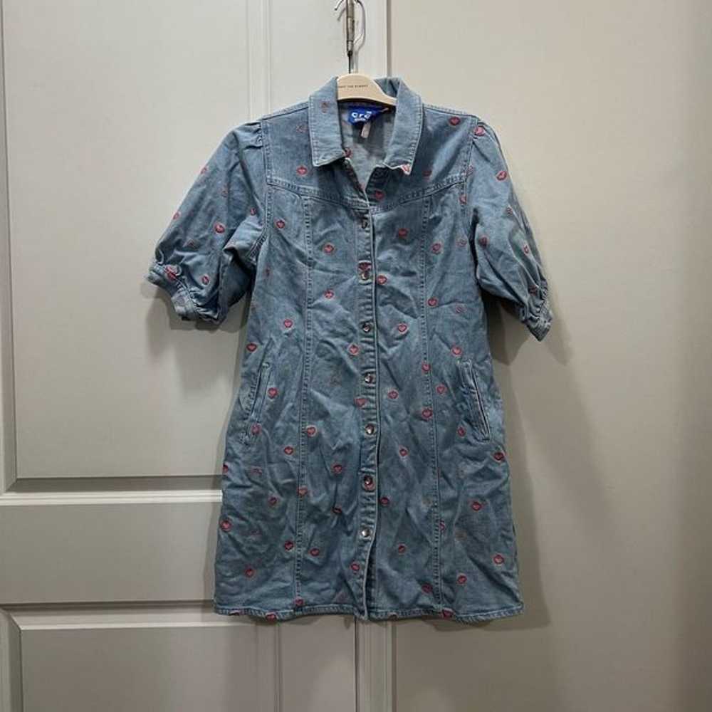 Cras Blue Patti Denim Mini Dress Size 40 EU/Large… - image 3