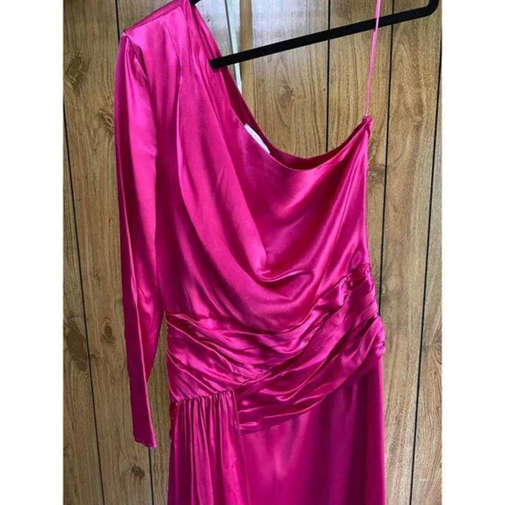 EACH X OTHER Satin One-Shoulder Asymmetric A-line… - image 4
