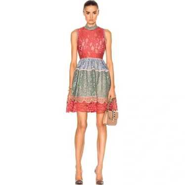 ALEXIS Multicolored Pink Lace Sleeveless Vedette … - image 1