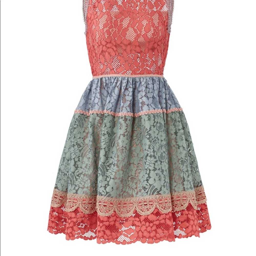 ALEXIS Multicolored Pink Lace Sleeveless Vedette … - image 6