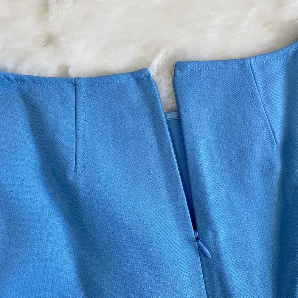 St john blue wool shift dress - image 7