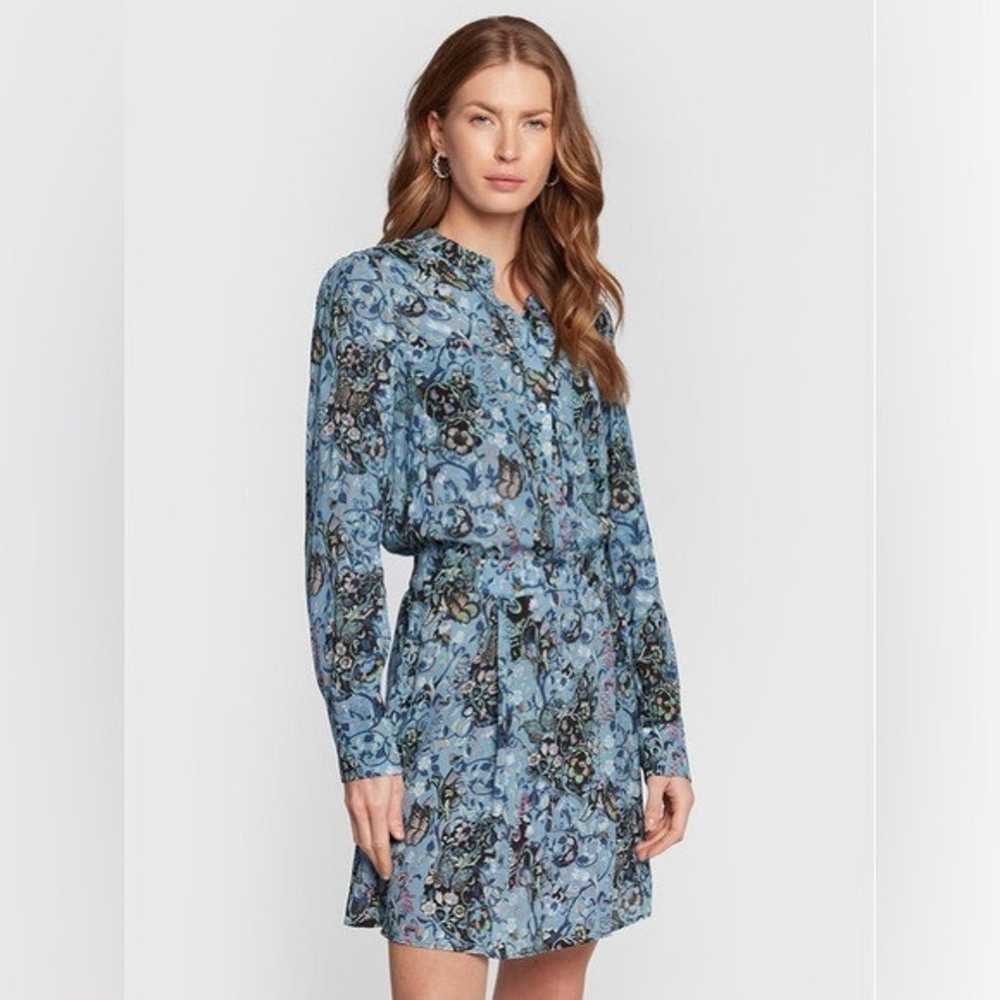Zadig and Voltaire blue floral Refla bohemian pat… - image 2