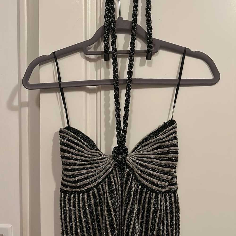 Missoni Metallic Knit Halter Mini Dress - image 2