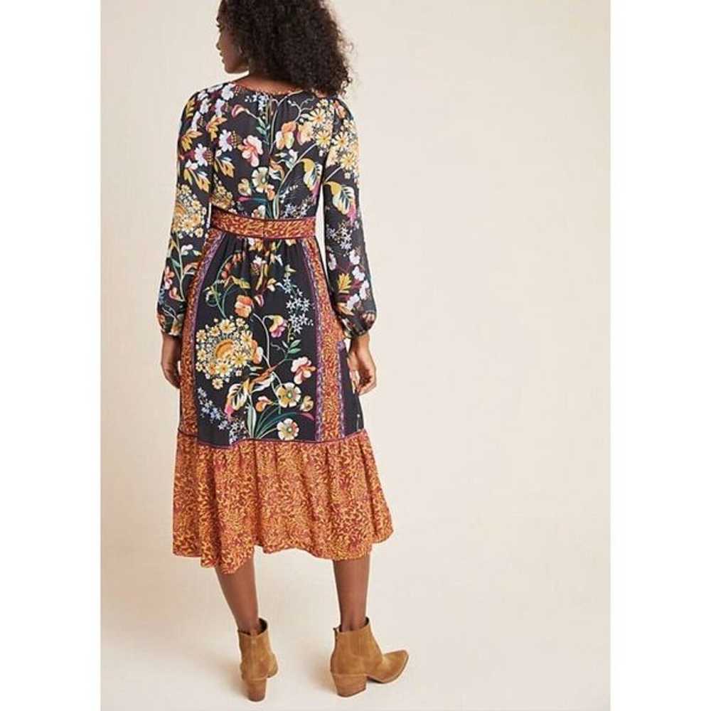 New Anthropologie Adair Velvet-Trimmed Midi Dress… - image 2