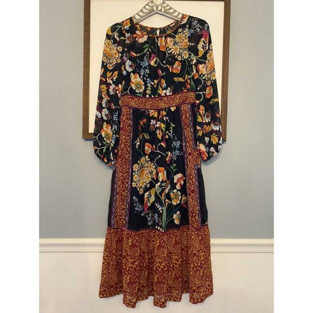 New Anthropologie Adair Velvet-Trimmed Midi Dress… - image 3